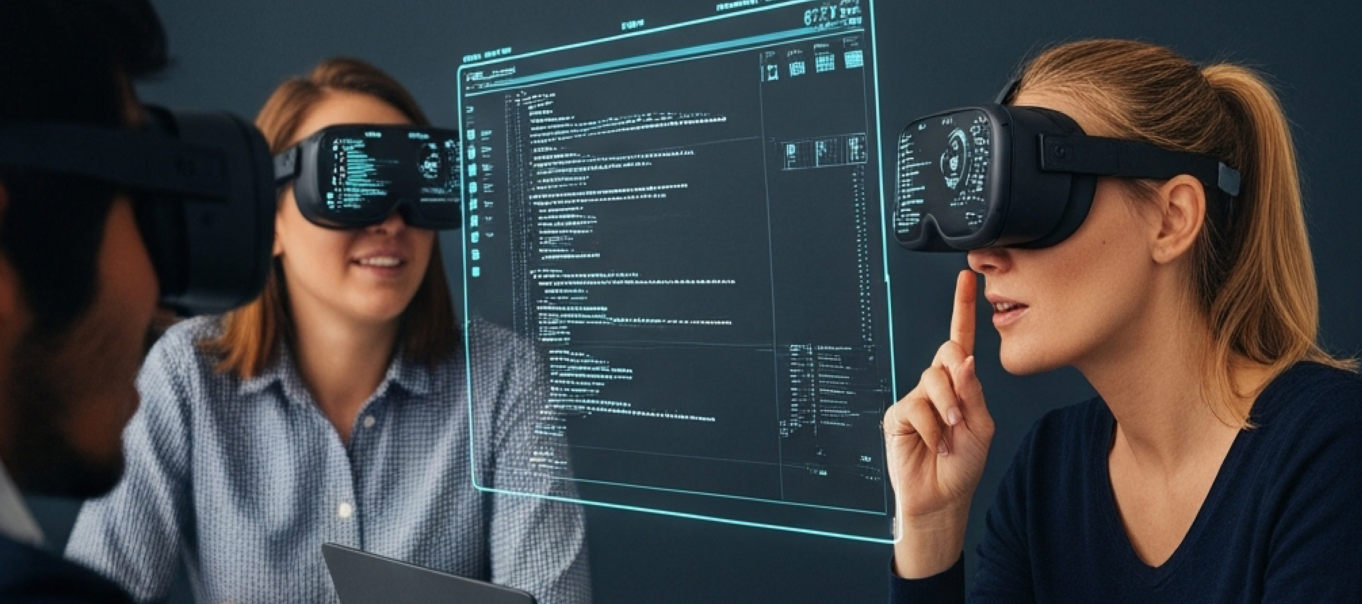 Personen testen VR Brillen